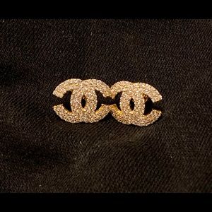 Diamond Chanel studs
